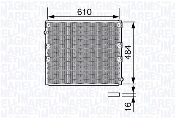 MAGNETI MARELLI Конденсатор, кондиционер 350203683000